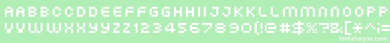 XgPixo Font – White Fonts on Green Background