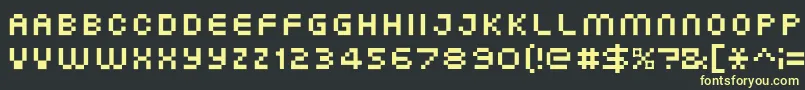 XgPixo Font – Yellow Fonts on Black Background