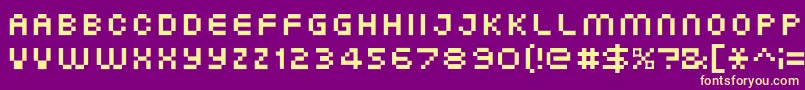XgPixo Font – Yellow Fonts on Purple Background