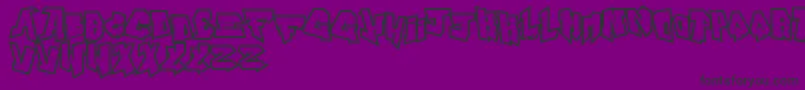 AlphabetCity Font – Black Fonts on Purple Background