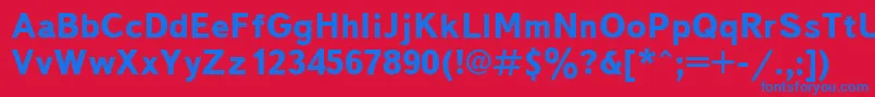 Txb75C Font – Blue Fonts on Red Background