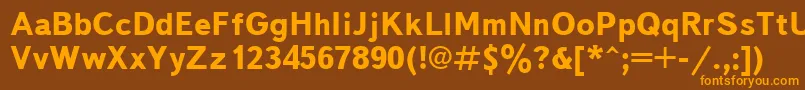 Txb75C Font – Orange Fonts on Brown Background