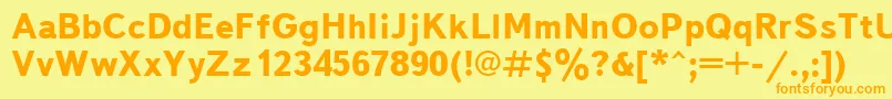 Txb75C Font – Orange Fonts on Yellow Background