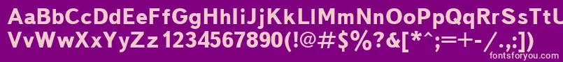 Txb75C Font – Pink Fonts on Purple Background