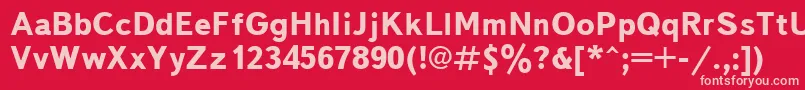 フォントTxb75C – 赤い背景にピンクのフォント