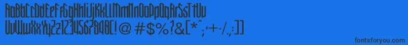 NewGothicStyle Font – Black Fonts on Blue Background