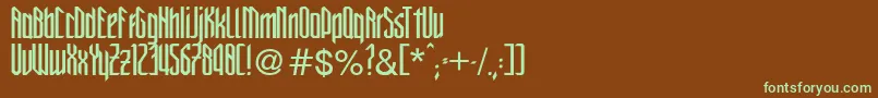 fuente NewGothicStyle – Fuentes Verdes Sobre Fondo Marrón