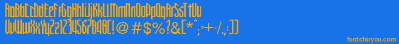 More about NewGothicStyle Font NewGothicStyle Font – Orange Fonts on Blue Background