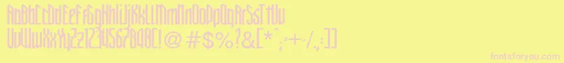 NewGothicStyle Font – Pink Fonts on Yellow Background