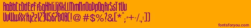 NewGothicStyle Font – Purple Fonts on Orange Background
