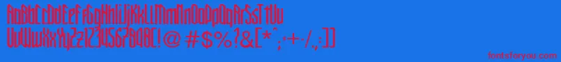 NewGothicStyle Font – Red Fonts on Blue Background
