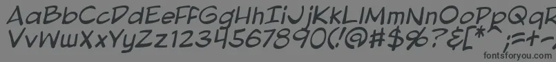 フォントBlambotProLiteItalic – 黒い文字の灰色の背景