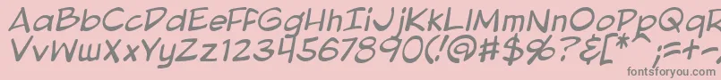 BlambotProLiteItalic Font – Gray Fonts on Pink Background