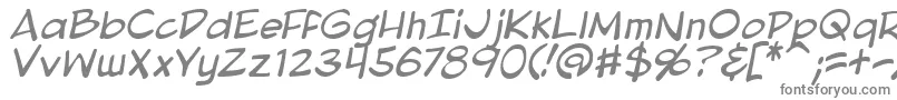 フォントBlambotProLiteItalic – 灰色のフォント