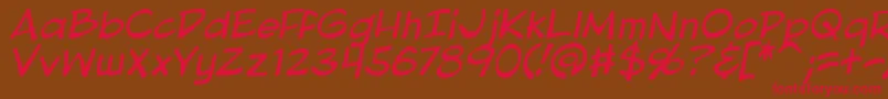 BlambotProLiteItalic Font – Red Fonts on Brown Background