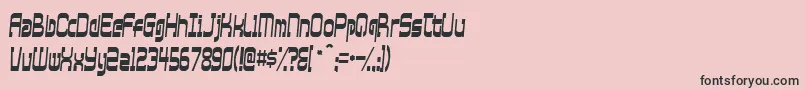 フォントXtraordinary – ピンクの背景に黒い文字