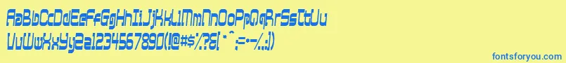 Xtraordinary Font – Blue Fonts on Yellow Background