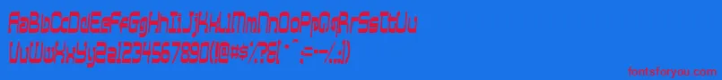 Xtraordinary Font – Red Fonts on Blue Background