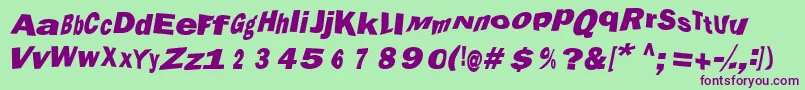 Marola Font – Purple Fonts on Green Background