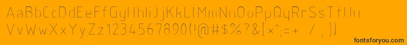 Isocp Font – Black Fonts on Orange Background