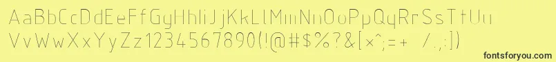 Isocp Font – Black Fonts on Yellow Background