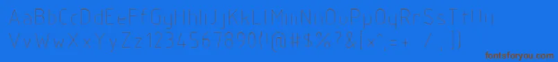 Isocp Font – Brown Fonts on Blue Background
