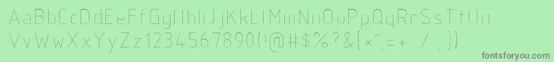 Isocp Font – Gray Fonts on Green Background