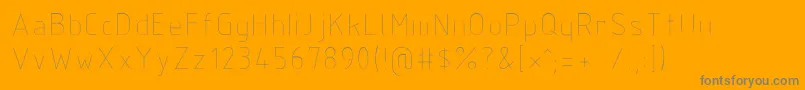 Isocp Font – Gray Fonts on Orange Background