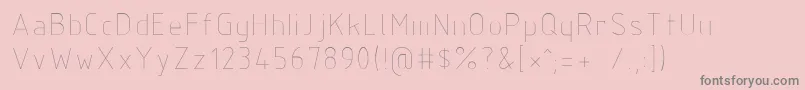 Isocp Font – Gray Fonts on Pink Background