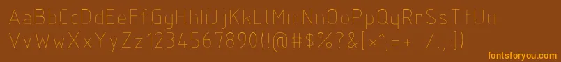 Isocp Font – Orange Fonts on Brown Background