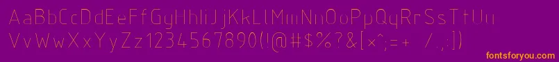 Isocp Font – Orange Fonts on Purple Background