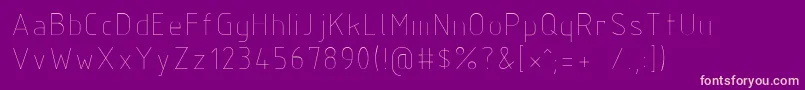 Isocp Font – Pink Fonts on Purple Background