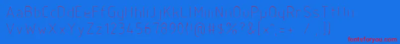 Isocp Font – Red Fonts on Blue Background