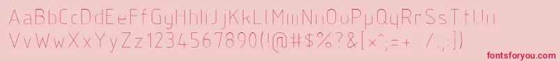 Isocp Font – Red Fonts on Pink Background