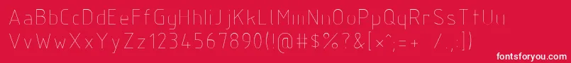 Isocp Font – White Fonts on Red Background