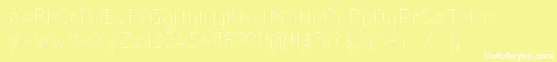 Isocp Font – White Fonts on Yellow Background