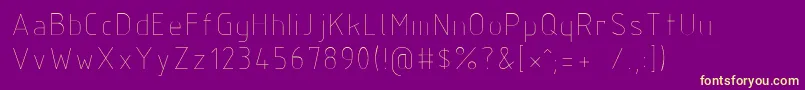 Isocp Font – Yellow Fonts on Purple Background