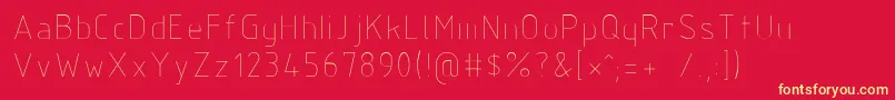 Isocp Font – Yellow Fonts on Red Background