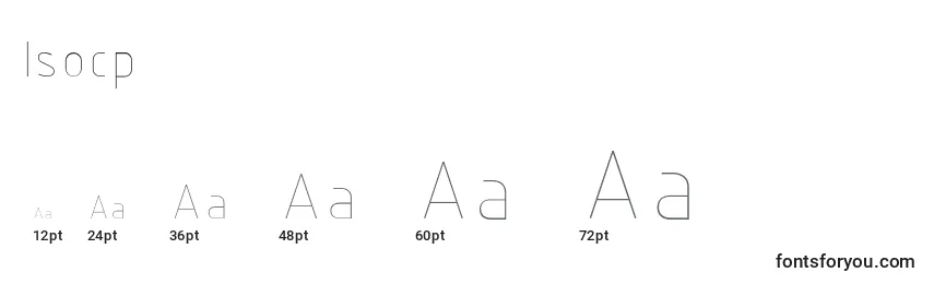 Isocp Font Sizes