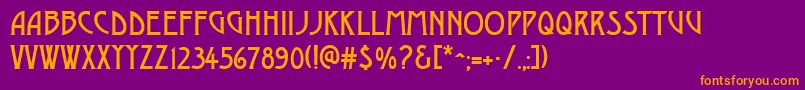 DustinesolidRegular Font – Orange Fonts on Purple Background