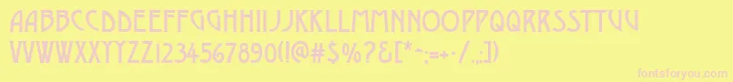 DustinesolidRegular Font – Pink Fonts on Yellow Background