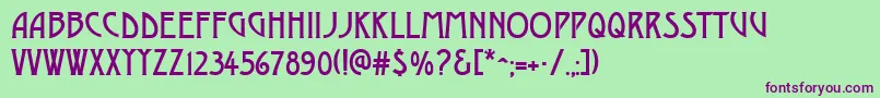 DustinesolidRegular Font – Purple Fonts on Green Background