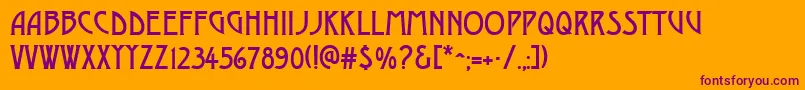 DustinesolidRegular Font – Purple Fonts on Orange Background