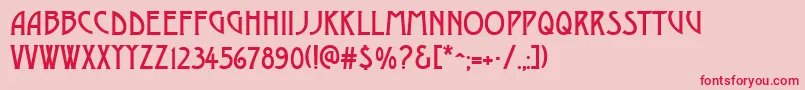 DustinesolidRegular-Schriftart – Rote Schriften auf rosa Hintergrund