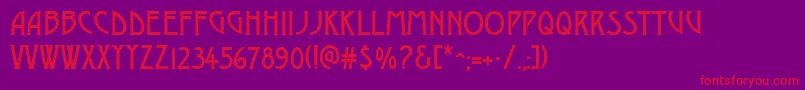 DustinesolidRegular Font – Red Fonts on Purple Background