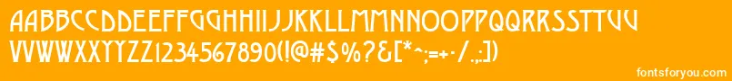 DustinesolidRegular Font – White Fonts on Orange Background