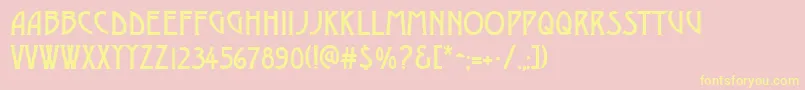 DustinesolidRegular Font – Yellow Fonts on Pink Background