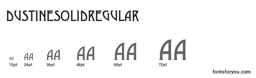 Размеры шрифта DustinesolidRegular