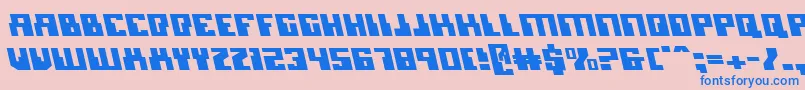 MicronianLeftalic Font – Blue Fonts on Pink Background