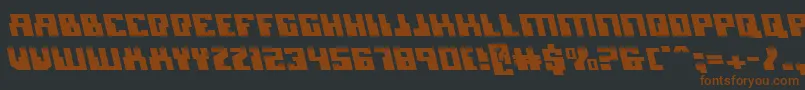 Шрифт MicronianLeftalic – коричневые шрифты на чёрном фоне